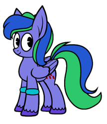 Size: 422x491 | Tagged: safe, artist:tridashie, derpibooru exclusive, oc, oc only, oc:felicity stars, pegasus, pony, colored hooves, female, hooves, looking at you, mare, simple background, smiling, solo, transparent background