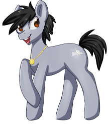 Size: 2450x2800 | Tagged: safe, artist:floralshitpost, oc, oc only, oc:funny sun, earth pony, pony, 2020 community collab, derpibooru community collaboration, commission, high res, jewelry, male, necklace, open mouth, pendant, simple background, solo, stallion, transparent background