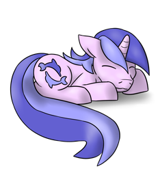 Size: 3160x3381 | Tagged: safe, artist:timsplosion, sea swirl, seafoam, pony, unicorn, g4, background pony, commission, cute, eyes closed, female, high res, mare, prone, simple background, sleeping, solo, transparent background