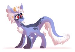 Size: 1600x1116 | Tagged: safe, artist:torusthescribe, oc, oc only, oc:candlewick, dracony, dragon, hybrid, pony, interspecies offspring, male, offspring, parent:discord, parent:twilight sparkle, parents:discolight, simple background, solo, transparent background