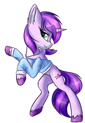 Size: 900x1300 | Tagged: safe, artist:ravistdash, derpibooru exclusive, oc, oc only, oc:幻弦紫晶, pony, unicorn, 2020 community collab, derpibooru community collaboration, bipedal, clothes, simple background, solo, standing, transparent background