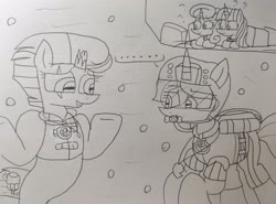 Size: 3421x2529 | Tagged: safe, artist:徐詩珮, fizzlepop berrytwist, glitter drops, spring rain, tempest shadow, twilight sparkle, alicorn, seapony (g4), unicorn, series:sprglitemplight diary, series:sprglitemplight life jacket days, series:springshadowdrops diary, series:springshadowdrops life jacket days, g4, alternate universe, bisexual, broken horn, chase, clothes, cute, equestria girls outfit, female, glitterbetes, high res, horn, lesbian, lifeguard, lifeguard spring rain, lifejacket, marshall, paw patrol, polyamory, seaponified, seapony tempest shadow, ship:glitterlight, ship:glittershadow, ship:sprglitemplight, ship:springdrops, ship:springlight, ship:springshadow, ship:springshadowdrops, ship:tempestlight, shipping, skye (paw patrol), species swap, springbetes, swimsuit, tempestbetes, traditional art, twilight sparkle (alicorn), zuma