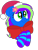 Size: 900x1200 | Tagged: safe, artist:itsnovastarblaze, artist:swivel starsong, part of a set, oc, oc only, oc:novastar blaze, pegasus, pony, be the gift, christmas, clothes, cute, female, flower, flower in hair, hat, holiday, mare, ocbetes, pegasus oc, present, ribbon, santa hat, simple background, socks, solo, striped socks, transparent background