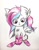 Size: 2648x3425 | Tagged: safe, artist:sumi-mlp25, oc, oc only, oc:strawberry breeze, pony, derpibooru community collaboration, clothes, high res, socks, solo, striped socks, traditional art