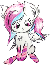 Size: 2227x2918 | Tagged: safe, artist:sumi-mlp25, edit, editor:ciaran, oc, oc only, oc:strawberry breeze, pony, clothes, high res, simple background, socks, solo, striped socks, traditional art, transparent background
