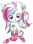 Size: 2227x2918 | Tagged: safe, artist:sumi-mlp25, edit, editor:ciaran, oc, oc only, oc:strawberry breeze, pony, clothes, high res, simple background, sitting, socks, solo, striped socks, traditional art, transparent background