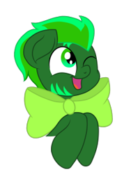 Size: 226x301 | Tagged: safe, artist:itsnovastarblaze, artist:swivel starsong, part of a set, oc, oc only, oc:daylight, pegasus, pony, be the gift, bowtie, male, one eye closed, simple background, solo, stallion, transparent background, wink