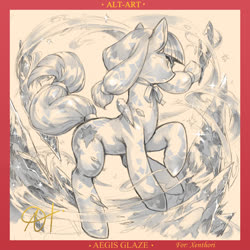 Size: 956x956 | Tagged: safe, artist:alts-art, oc, oc:aegis glaze, crystal pony, pony, solo