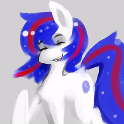 Size: 3000x3000 | Tagged: safe, artist:anonymous, oc, oc:nasapone, earth pony, pony, 4chan, cute, drawthread, high res, laughing, simple background, solo