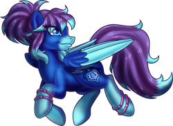 Size: 2126x1546 | Tagged: safe, artist:bumblebun, artist:phucknuckl, edit, oc, oc only, oc:runic shield, pegasus, pony, 2020 community collab, derpibooru community collaboration, background removed, commission, female, flying, mare, simple background, solo, spread wings, transparent background, upscaled, wings