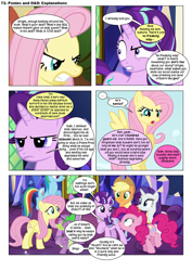 Size: 868x1228 | Tagged: safe, artist:dziadek1990, edit, edited screencap, screencap, applejack, fluttershy, pinkie pie, rainbow dash, rarity, spike, starlight glimmer, twilight sparkle, oc, oc:pinka, oc:shade, comic:ponies and d&d, g4, comic, conversation, dialogue, dungeons and dragons, emote story:ponies and d&d, in character, pen and paper rpg, rpg, screencap comic, slice of life, text