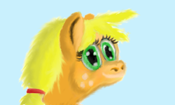 Size: 1250x750 | Tagged: safe, artist:topben, applejack, earth pony, pony, g4, 1000 hours in ms paint, female, shitposting, simple background, solo