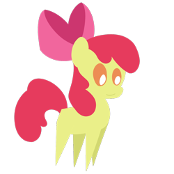 Size: 1000x1000 | Tagged: safe, artist:dragonfoorm, apple bloom, earth pony, pony, g4, apple bloom's bow, bow, female, filly, hair bow, pointy ponies, simple background, solo, transparent background, vector