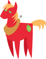 Size: 2000x2578 | Tagged: safe, artist:secret-asian-man, big macintosh, earth pony, pony, g4, high res, male, pointy ponies, simple background, solo, stallion, transparent background, vector