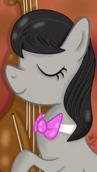 Size: 675x1200 | Tagged: safe, artist:lunatia_elsa, octavia melody, earth pony, pony, g4, bow (instrument), cello, female, musical instrument, solo