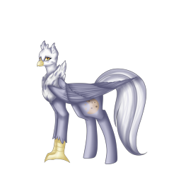 Size: 6200x6496 | Tagged: safe, artist:moonlight0shadow0, oc, oc only, oc:gerbera, classical hippogriff, hippogriff, hybrid, absurd resolution, female, simple background, solo, transparent background
