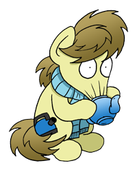 Size: 1039x1297 | Tagged: safe, artist:bobthedalek, derpibooru exclusive, oc, oc only, oc:kettle master, earth pony, pony, 2020 community collab, derpibooru community collaboration, bomb ass tea, clothes, male, ponysona, scarf, simple background, solo, stallion, stuck, teapot, that pony sure does love tea, transparent background