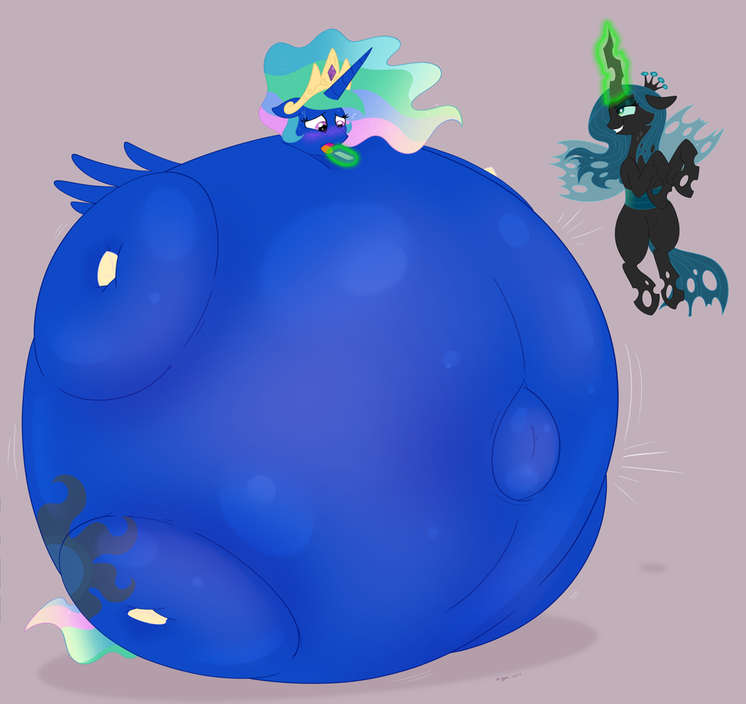 alicorn, changeling, changeling queen, pony, belly, berrylestia, blueberry ...