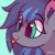 Size: 500x500 | Tagged: safe, artist:lollipony, part of a set, oc, oc only, oc:midnight aegis, bat pony, pony, g4, :p, animated, bust, cute, ear fluff, eye shimmer, gif, male, ocbetes, portrait, raspberry, raspberry noise, silly, silly pony, simple background, solo, spit, spittle, stallion, tongue out, ych result
