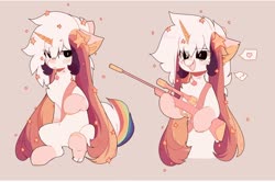 Size: 1600x1062 | Tagged: dead source, safe, artist:php146, oc, oc only, oc:ayaka, pony, unicorn, alternate design, bandage, chest fluff, earth, eye clipping through hair, female, gun, pink background, ponified, rifle, simple background, sniper rifle, stars, weapon