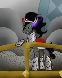 Size: 800x1000 | Tagged: safe, artist:koharuveddette, king sombra, pony, unicorn, g4, the crystal empire, male, solo