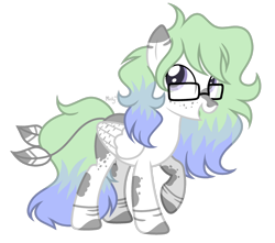 Size: 1280x1131 | Tagged: safe, artist:mintoria, oc, oc only, oc:aura, pegasus, pony, female, glasses, mare, simple background, solo, transparent background