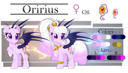 Size: 2767x1597 | Tagged: safe, artist:angellightyt, oc, oc only, oc:oririus, pegasus, pony, augmented wings, bald, female, mare, reference sheet, solo