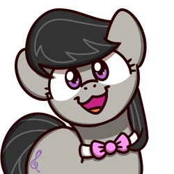 Size: 1000x1000 | Tagged: safe, artist:sugar morning, octavia melody, earth pony, pony, g4, :3, bust, cute, female, looking at you, mare, open mouth, simple background, smiling, solo, sugar morning's smiling ponies, tavibetes, transparent background