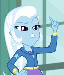 Size: 606x712 | Tagged: safe, screencap, trixie, a little birdie told me, equestria girls, g4, my little pony equestria girls: better together, cropped, female, solo