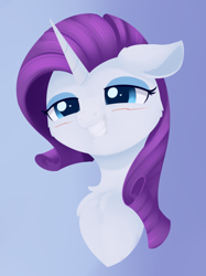 Size: 910x1214 | Tagged: safe, artist:dusthiel, rarity, pony, g4, digital art, female, grin, mare, smiling, solo