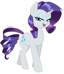 Size: 3367x3934 | Tagged: safe, artist:danmakuman, rarity, pony, unicorn, g4, beautiful, bedroom eyes, cute, cutie mark, eyeshadow, female, high res, lidded eyes, makeup, mare, open mouth, raribetes, seductive, seductive look, seductive pose, simple background, smiling, solo, stupid sexy rarity, transparent background