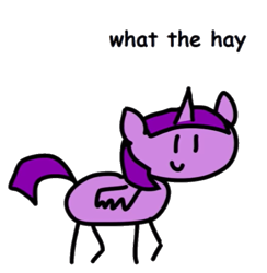 Size: 751x771 | Tagged: safe, twilight sparkle, alicorn, pony, round trip's mlp season 8 in a nutshell, g4, comic sans, female, happy face, simple background, solo, transparent background, twilight sparkle (alicorn), twinkle sprinkle, what the hay?