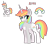 Size: 1280x1167 | Tagged: safe, artist:koloredkat, oc, oc only, oc:alina, pony, unicorn, base used, female, horn, mare, multicolored hair, rainbow, rainbow hair, reference sheet, simple background, smiling, transparent background, unicorn oc