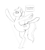 Size: 1741x1918 | Tagged: safe, artist:remi721, nurse redheart, earth pony, pony, g4, arabesque, balancing, cyrillic, female, russian, simple background, sketch, solo, stretching, translated in the comments, white background