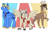 Size: 1440x900 | Tagged: safe, artist:housho, alicorn, deer, hippogriff, pony, claude von riegan, dimitri alexandre blaiddyd, edelgard von hresvelg, female, fire emblem, fire emblem: three houses, male, ponified, stag, stallion