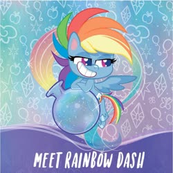 Size: 930x929 | Tagged: safe, rainbow dash, pegasus, pony, g4.5, my little pony: pony life, official, backwards cutie mark, female, solo