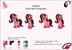 Size: 4722x3277 | Tagged: safe, artist:lightningbolt, derpibooru exclusive, oc, oc only, oc:valerie, pony, unicorn, g4, .svg available, clothes, commission, female, glowing horn, gradient hooves, horn, looking at you, mare, necktie, reference sheet, show accurate, solo, sunglasses, svg, vector, vest