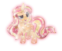 Size: 7500x6220 | Tagged: safe, artist:php178, derpibooru exclusive, sunset shimmer, crystal pony, pony, unicorn, g4, .svg available, crystallized, female, glowing, rainbow power, rainbow power-ified, simple background, solo, transparent background, vector