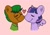 Size: 1233x858 | Tagged: safe, artist:amynewblue, twilight sparkle, oc, oc:enigma, alicorn, earth pony, pony, g4, canon x oc, commission, holiday, kissing, love, shipping, twilight sparkle (alicorn), valentine's day