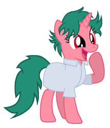 Size: 4719x5492 | Tagged: safe, alternate version, artist:aborrozakale, oc, oc only, oc:fancy nuclei, pony, unicorn, g4, absurd resolution, clothes, female, lab coat, mare, simple background, solo, transparent background