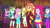 Size: 1920x1080 | Tagged: safe, screencap, applejack, fluttershy, pinkie pie, rainbow dash, rarity, sci-twi, sunset shimmer, twilight sparkle, equestria girls, equestria girls specials, g4, my little pony equestria girls: better together, my little pony equestria girls: sunset's backstage pass, female, geode of empathy, geode of shielding, geode of sugar bombs, humane five, humane seven, humane six, magical geodes, music festival outfit