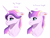 Size: 4000x3000 | Tagged: safe, artist:venommocity, oc, oc only, oc:cassiopeia, pony, bust, magical lesbian spawn, offspring, parent:tempest shadow, parent:twilight sparkle, parents:tempestlight, portrait, simple background, solo, white background