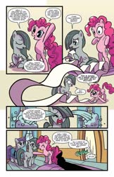 Size: 993x1528 | Tagged: safe, artist:kate sherron, idw, marble pie, maud pie, pinkie pie, earth pony, pony, g4, spoiler:comic, spoiler:comic86, balloonbutt, bipedal, butt, crying, eyes closed, female, marblebutt, ocular gushers, open mouth, plot, preview, when she speaks