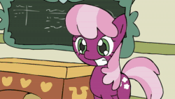 Size: 3840x2160 | Tagged: safe, artist:brian regan, artist:deadlycomics, edit, cheerilee, scootaloo, earth pony, pegasus, pony, g4, 2015, 4k, animated, annoyed, brian regan, caption, chalkboard, classroom, day, desk, dialogue, duo, duo female, english, female, filly, foal, frame by frame, high res, i before e, i before e rule, indoors, insult, laughing, mare, school, school desk, sitting, sound, stand-up comedy, standing, table, talking, webm, youtube