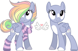 Size: 1100x727 | Tagged: safe, artist:fluffy-pastel, oc, oc only, oc:feather flight (ice1517), pegasus, pony, clothes, coat markings, female, hair over one eye, mare, markings, multicolored hair, rainbow hair, scarf, simple background, socks, solo, striped socks, transparent background