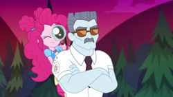 Size: 1920x1080 | Tagged: safe, screencap, max steele, pinkie pie, equestria girls, equestria girls specials, g4, my little pony equestria girls: better together, my little pony equestria girls: sunset's backstage pass, magnifying glass