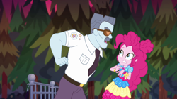 Size: 1920x1080 | Tagged: safe, screencap, max steele, pinkie pie, equestria girls, equestria girls specials, g4, my little pony equestria girls: better together, my little pony equestria girls: sunset's backstage pass, angry