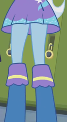 Size: 596x1080 | Tagged: safe, screencap, trixie, equestria girls, g4, my little pony equestria girls, boots, clothes, cropped, legs, miniskirt, pictures of legs, shoes, skirt