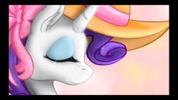Size: 1280x720 | Tagged: safe, artist:crowneprince, rarity, pony, unicorn, g4, eyes closed, hat, head only, it came from youtube, rarity's therapy visit - a moment with drwolf, youtube, youtube link