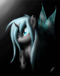 Size: 1099x1394 | Tagged: safe, artist:zigword, changeling, solo